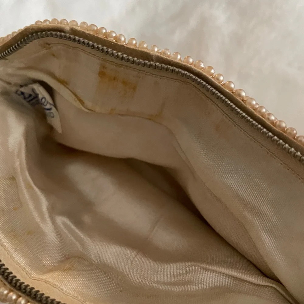 Vintage Pearl Beaded Clutch